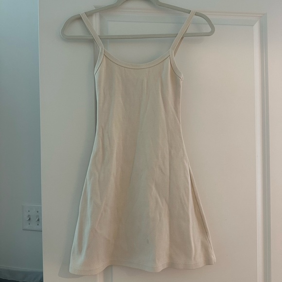 Los Angeles Apparel Light Cream thick cotton dress - Picture 1 of 3